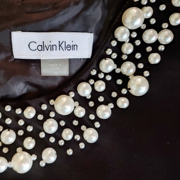 CK pleated zip up little black dress - Picture 6 of 8